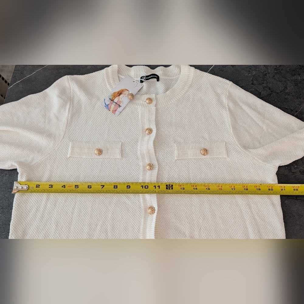 NWT PrettyGarden Button-Down  with Gold Buttons Size L - Picture 9 of 12